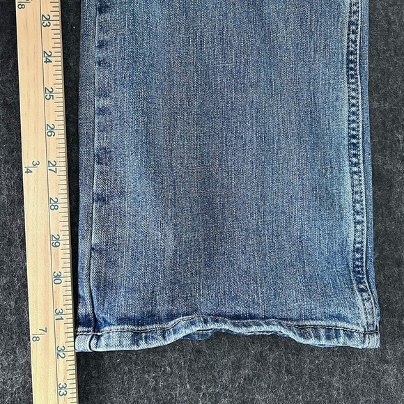 WRANGLER Retro Slim Boot Jeans 40 x 32 Medium Wash Zip Fly Mens Stretch Denim - Picture 13 of 14